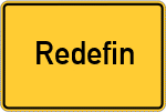 Place name sign Redefin