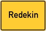 Place name sign Redekin