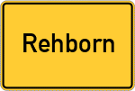 Place name sign Rehborn