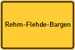 Place name sign Rehm-Flehde-Bargen