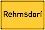 Place name sign Rehmsdorf