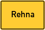 Place name sign Rehna