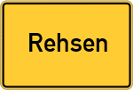 Place name sign Rehsen