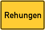 Place name sign Rehungen