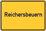 Place name sign Reichersbeuern