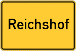 Place name sign Reichshof