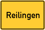 Place name sign Reilingen