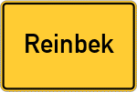 Place name sign Reinbek