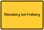 Place name sign Reinsberg bei Freiberg