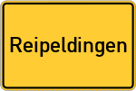 Place name sign Reipeldingen