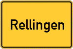 Place name sign Rellingen