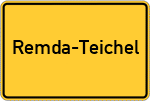 Place name sign Remda-Teichel