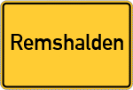 Place name sign Remshalden