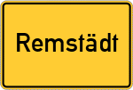 Place name sign Remstädt