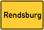Place name sign Rendsburg