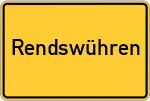 Place name sign Rendswühren