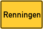 Place name sign Renningen