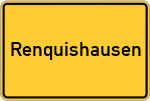 Place name sign Renquishausen
