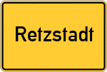 Place name sign Retzstadt