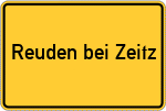 Place name sign Reuden bei Zeitz