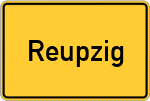Place name sign Reupzig