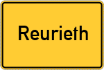 Place name sign Reurieth