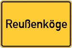 Place name sign Reußenköge