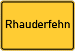 Place name sign Rhauderfehn