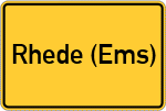 Place name sign Rhede (Ems)