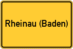 Place name sign Rheinau (Baden)