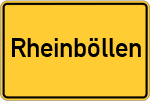 Place name sign Rheinböllen