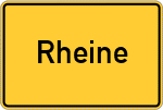 Place name sign Rheine