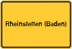 Place name sign Rheinstetten (Baden)