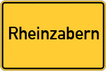 Place name sign Rheinzabern