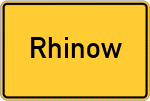 Place name sign Rhinow
