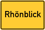 Place name sign Rhönblick