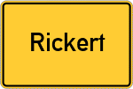 Place name sign Rickert