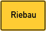 Place name sign Riebau
