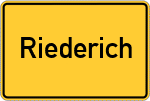 Place name sign Riederich