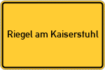 Place name sign Riegel am Kaiserstuhl