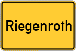 Place name sign Riegenroth