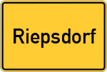 Place name sign Riepsdorf
