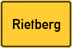 Place name sign Rietberg