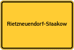 Place name sign Rietzneuendorf-Staakow