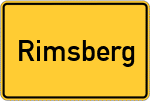 Place name sign Rimsberg