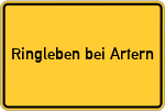 Place name sign Ringleben bei Artern