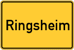 Place name sign Ringsheim