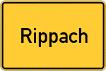 Place name sign Rippach