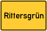 Place name sign Rittersgrün