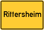 Place name sign Rittersheim
